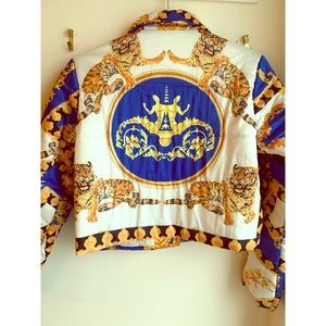 Akira Baroque Puffer Bomber Jacket sz M